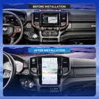 VIKNAV 12.3 Inch Android Car Radio For Dodge Ram 2019-2024 Auto Stereo Screen Upgrade