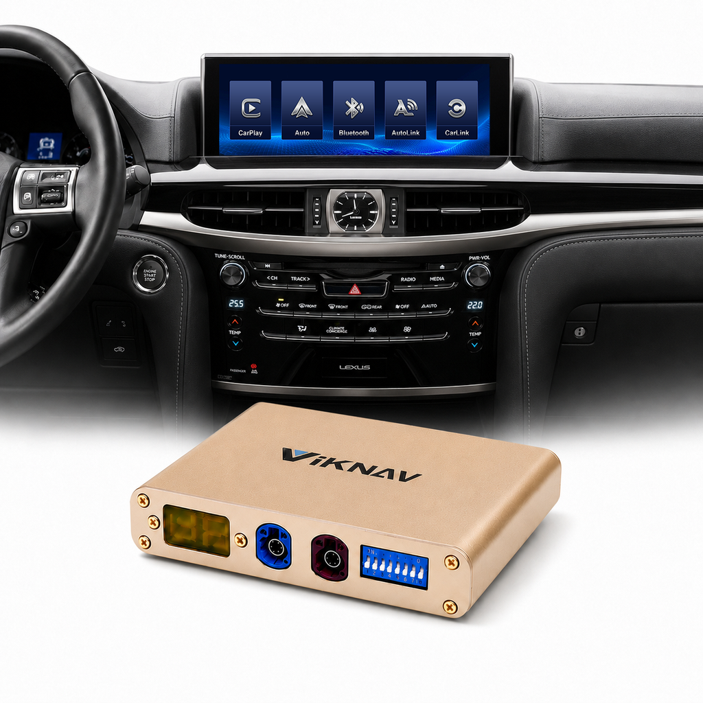 VIKNAV Wireless CarPlay Android Auto Decoder Linux Interface Box Upgrade for Lexus LX 570 2009-2021