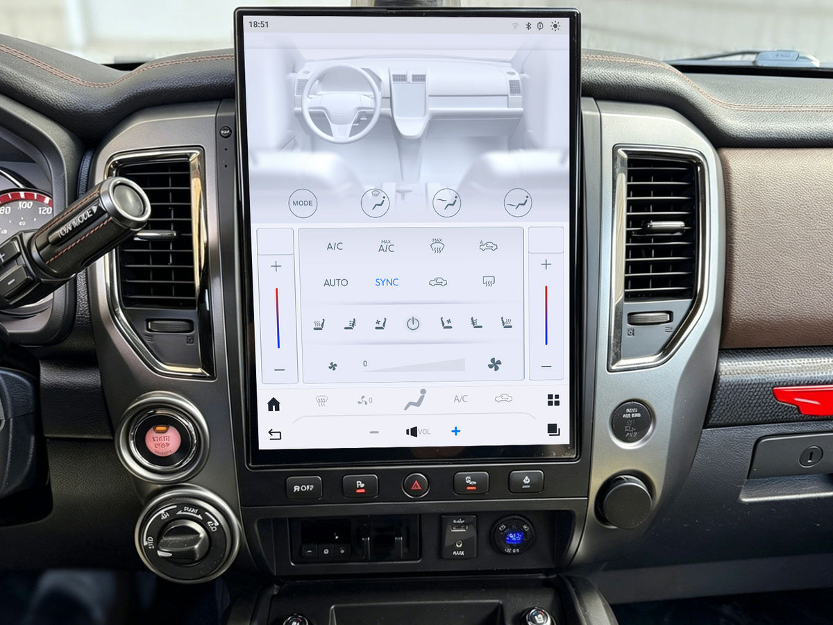 Touch screen controlled air conditioning