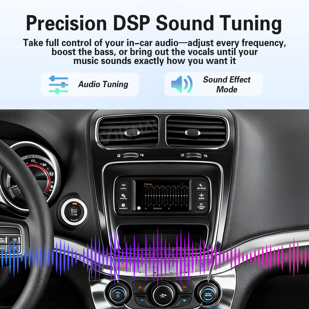 Viknav Linux System Decoder Box For Dodge Journey 2013-2018 OEM Harman System Upgrade Interface Wireless Carplay Android Auto Decoder Box Autolink Airplay