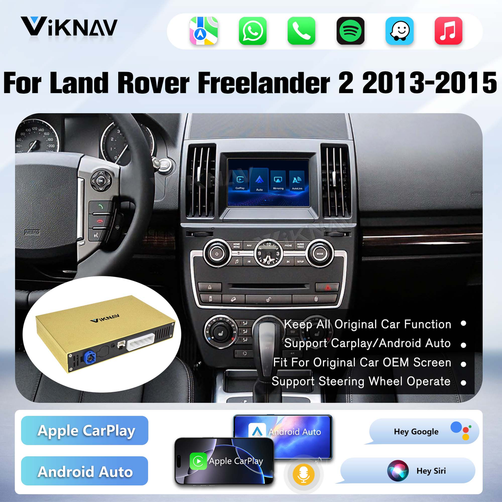 Viknav Linux System Decoder Box For Land Rover Freelander 2 2013-2015 OEM Bosch System Upgrade Interface Wireless Carplay Android Auto Decoder Box Autolink Airplay