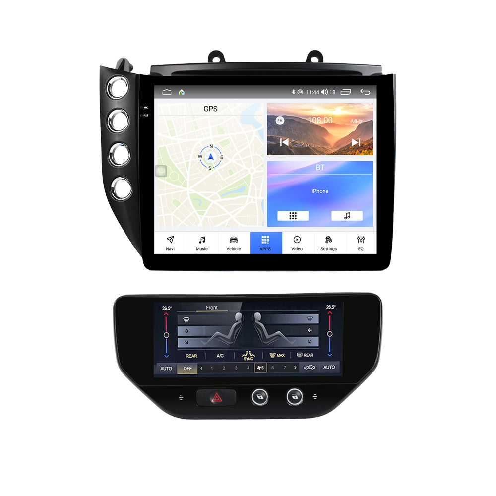VIKNAV 10 Inch Android Car Radio for Maserati GranTurismo GT GC 2007-2017 Auto Stereo Screen Upgrade Wireless Carplay GPS Navigation Multimedia Player With AC Panel