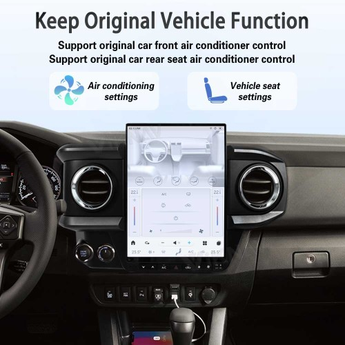 Viknav Android 13.6 Inch Car Radio For Toyota Tacoma 2016-2023 Wireless Carplay Android Auto Multimedia player GPS Navigation Auto StereoTouch Screen