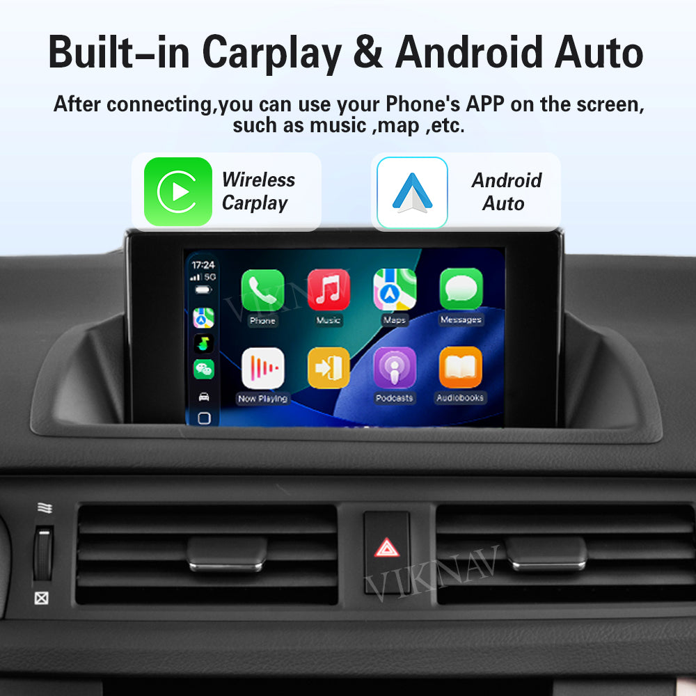 VIKNAV Wireless CarPlay Android Auto Decoder Linux Interface Box Upgrade for Lexus CT 2014–2022