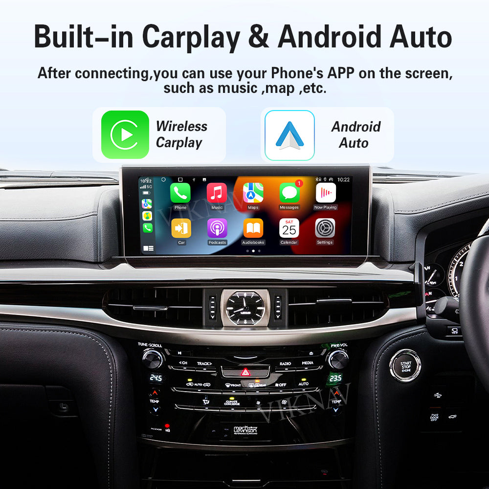 VIKNAV Wireless CarPlay Android Auto Decoder Linux Interface Box Upgrade for Lexus LX 570 2009-2021