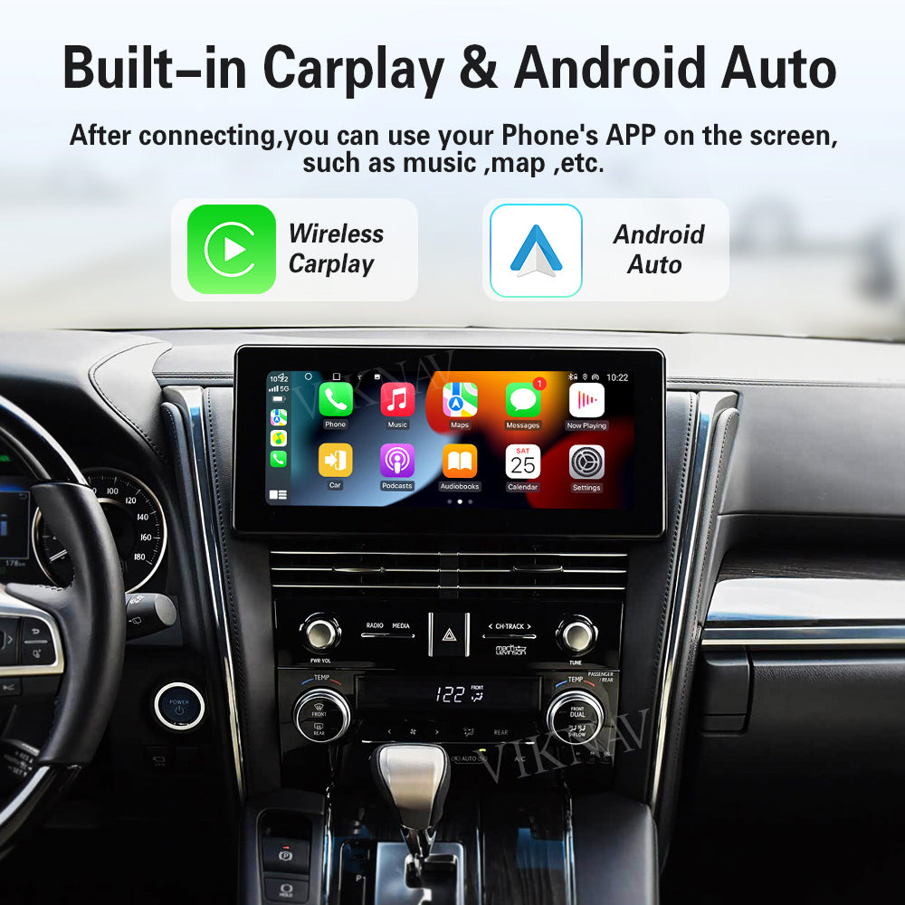 VIKNAV Wireless CarPlay Android Auto Decoder Linux Interface Box Upgrade for Lexus LM 2020-2023