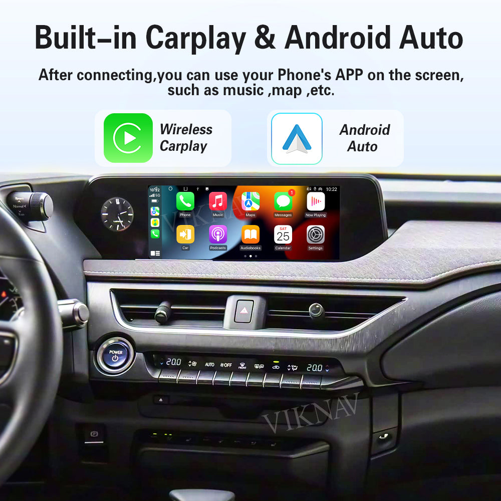 VIKNAV Wireless CarPlay Android Auto Decoder Linux Interface Box Upgrade for Lexus UX 2019-2022
