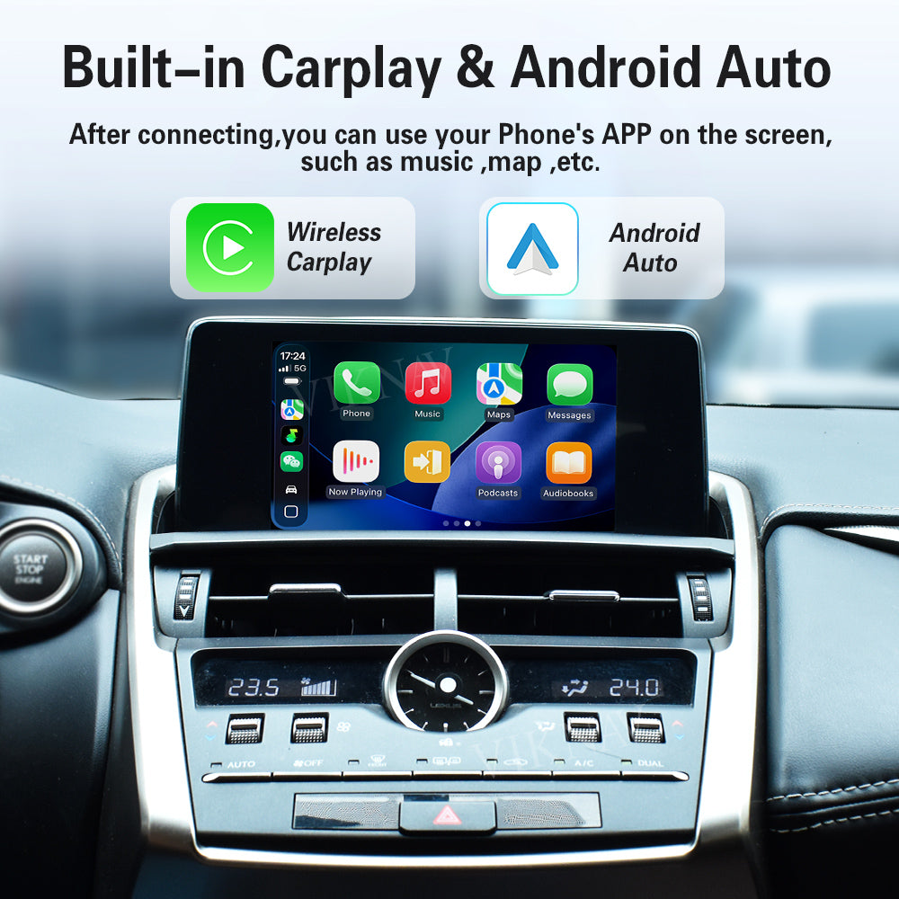 VIKNAV Wireless CarPlay Android Auto Decoder Linux Interface Box Upgrade for Lexus NX 2015–2020