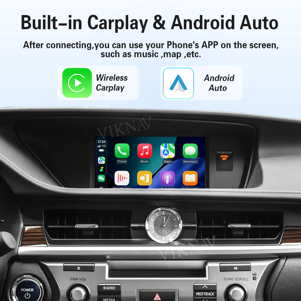 VIKNAV Wireless CarPlay Android Auto Decoder Linux Interface Box Upgrade for Lexus ES 2015–2022