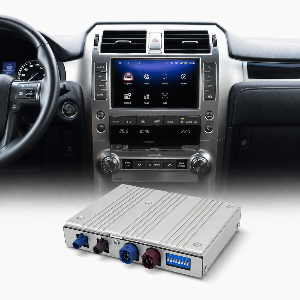 VIKNAV Wireless CarPlay Android Auto Decoder Android 13 Interface Box Qualcomm Snapdragon Upgrade for Lexus GX 2014-2023