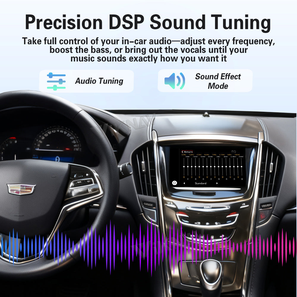 Viknav Linux System Decoder Box For Cadillac ATS-L 2014-2016 OEM Harman System Upgrade Interface Wireless Carplay Android Auto Decoder Box Autolink Airplay