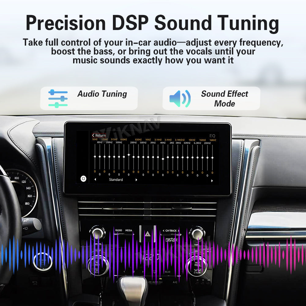 VIKNAV Wireless CarPlay Android Auto Decoder Linux Interface Box Upgrade for Lexus LM 2020-2023