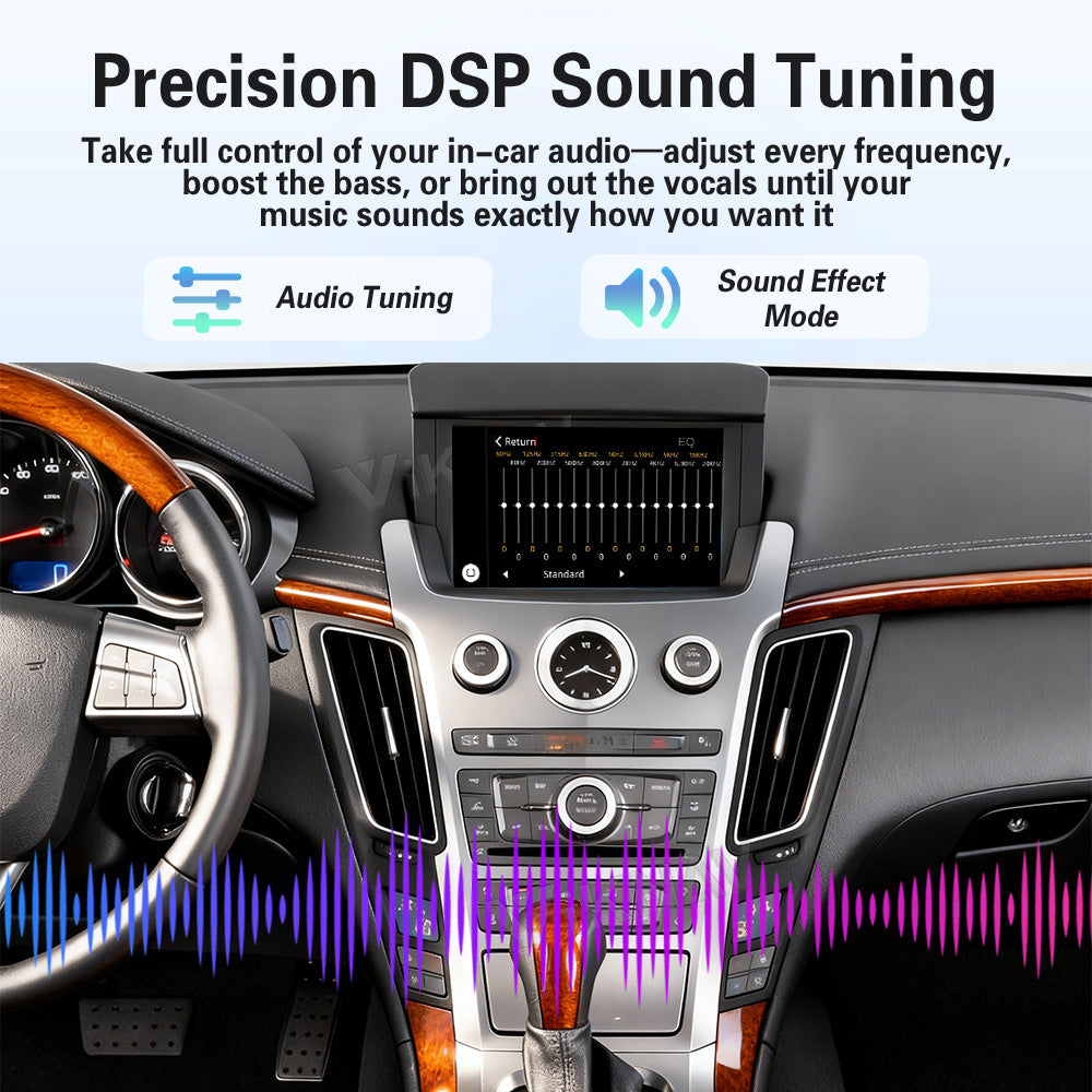 Viknav Linux System Decoder Box For Cadillac CTS 2009-2012 OEM Harman System Upgrade Interface Wireless Carplay Android Auto Decoder Box Autolink Airplay