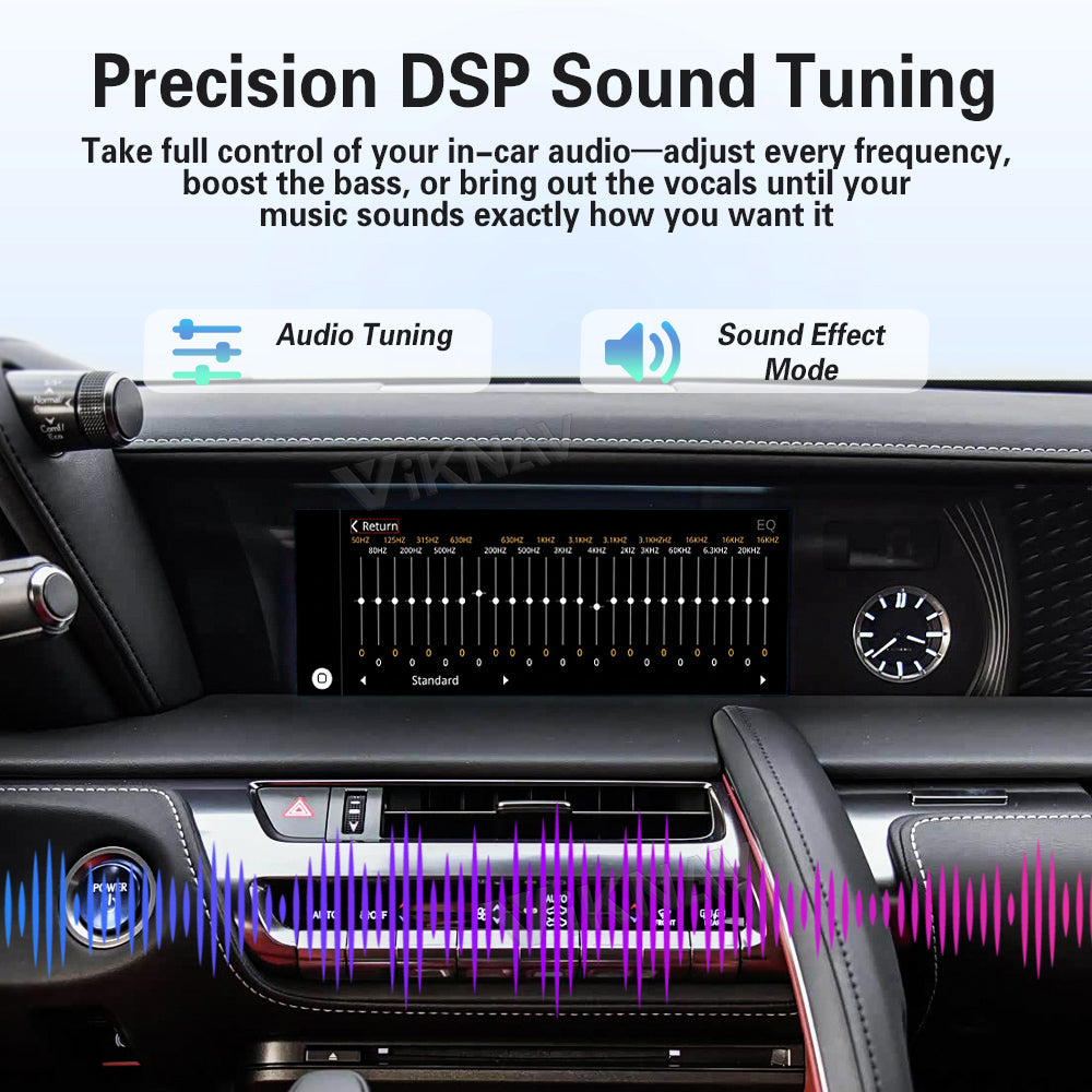 VIKNAV Wireless CarPlay Android Auto Decoder Linux Interface Box Upgrade for Lexus LC500 2018-2020