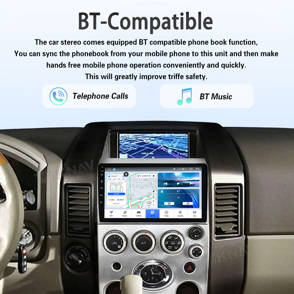 Viknav Android 9 inch Car Stereo For Infiniti QX56 2004-2009 Wireless CarPlay & Android Auto GPS Navigation Head Unit