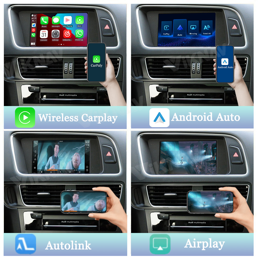 Viknav Linux System Decoder Box for AUDI Q3 Q5 Q7 2010-2018 Upgrade Interface Wireless Carplay Android Auto Decoding Box Autolink Airplay