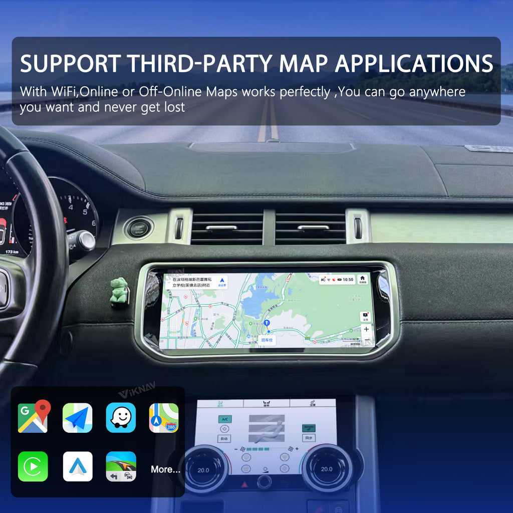 VIKNAV 10.25 Inch Android Car Radio AC panel for Land Rover Range Rover Evoque L538 2013-2017 Auto Stereo Screen Upgrade Wireless Carplay GPS Navigation Multimedia Player