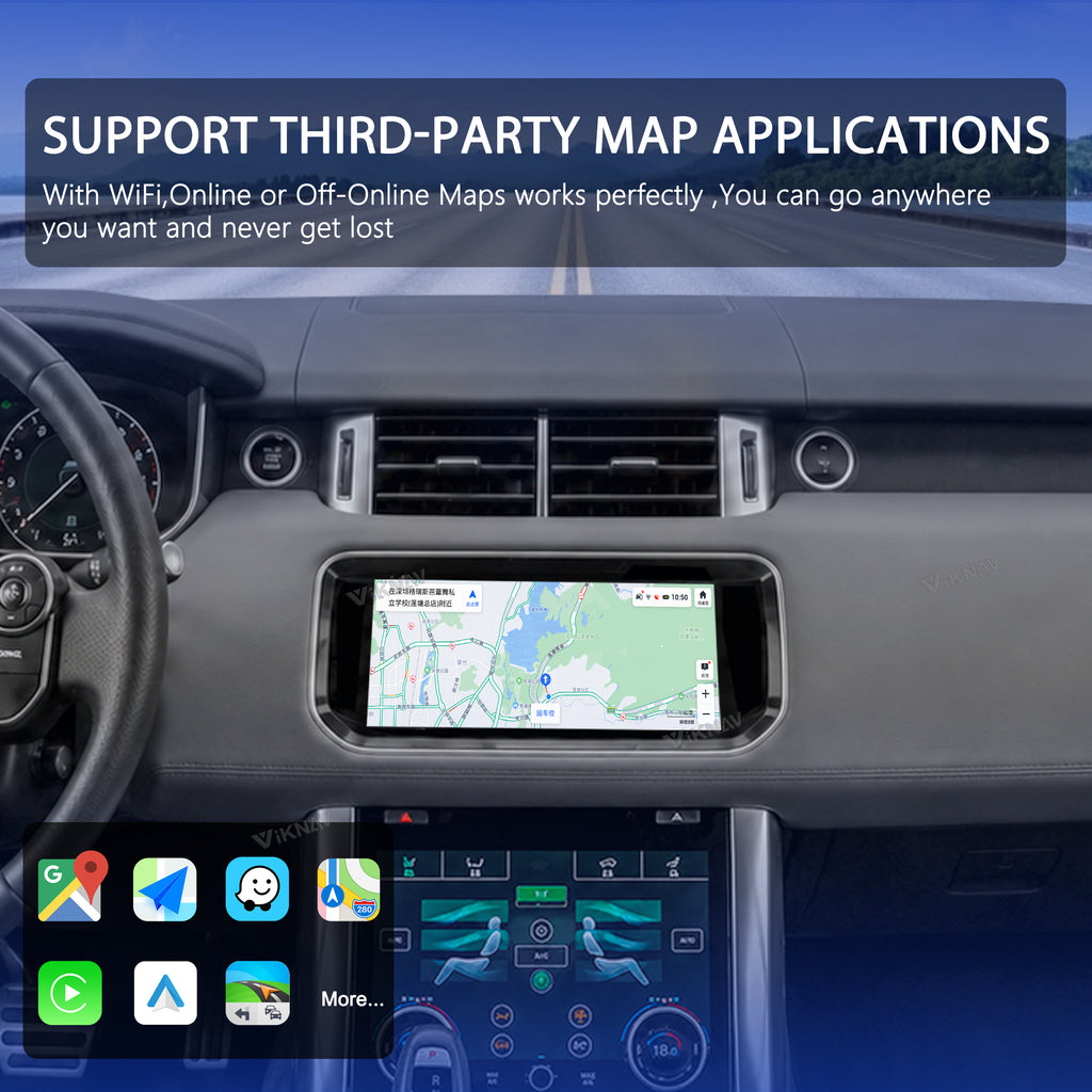 VIKNAV 10.25 Inch Android Car Radio AC panel for Land Rover Range Rover Sport L494 2013-2017 Auto Stereo Screen Upgrade Wireless Carplay GPS Navigation Multimedia Player