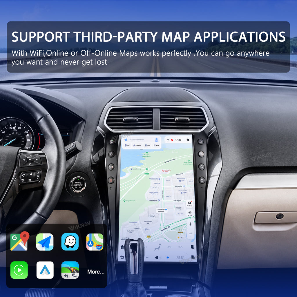 VIKNAV 14.4 Inch Android Car Radio For Ford Explorer 2011-2019 Auto Stereo Screen Upgrade