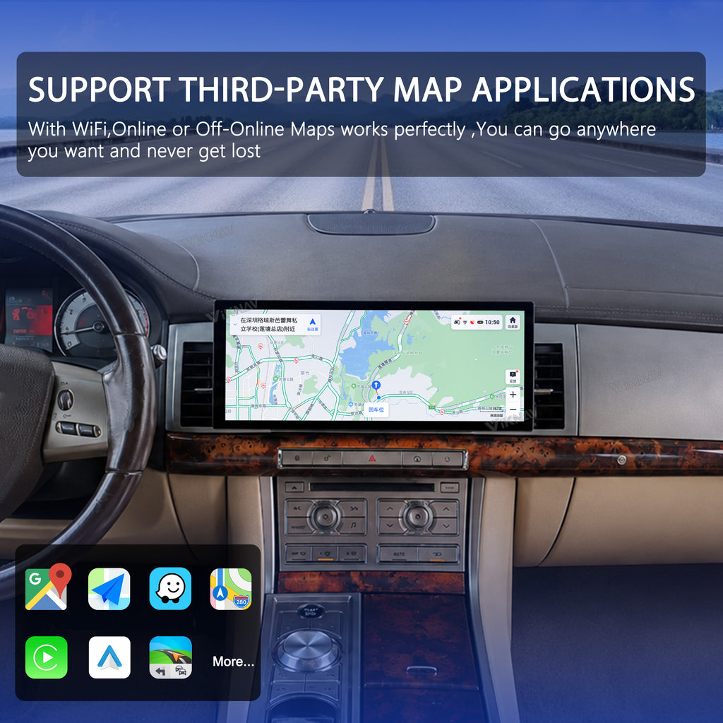 VIKNAV 12.3 Inch Android Car Radio For Jaguar XF 2009-2015 Auto Stereo Screen Upgrade Wireless Carplay GPS Navigation Multimedia Player