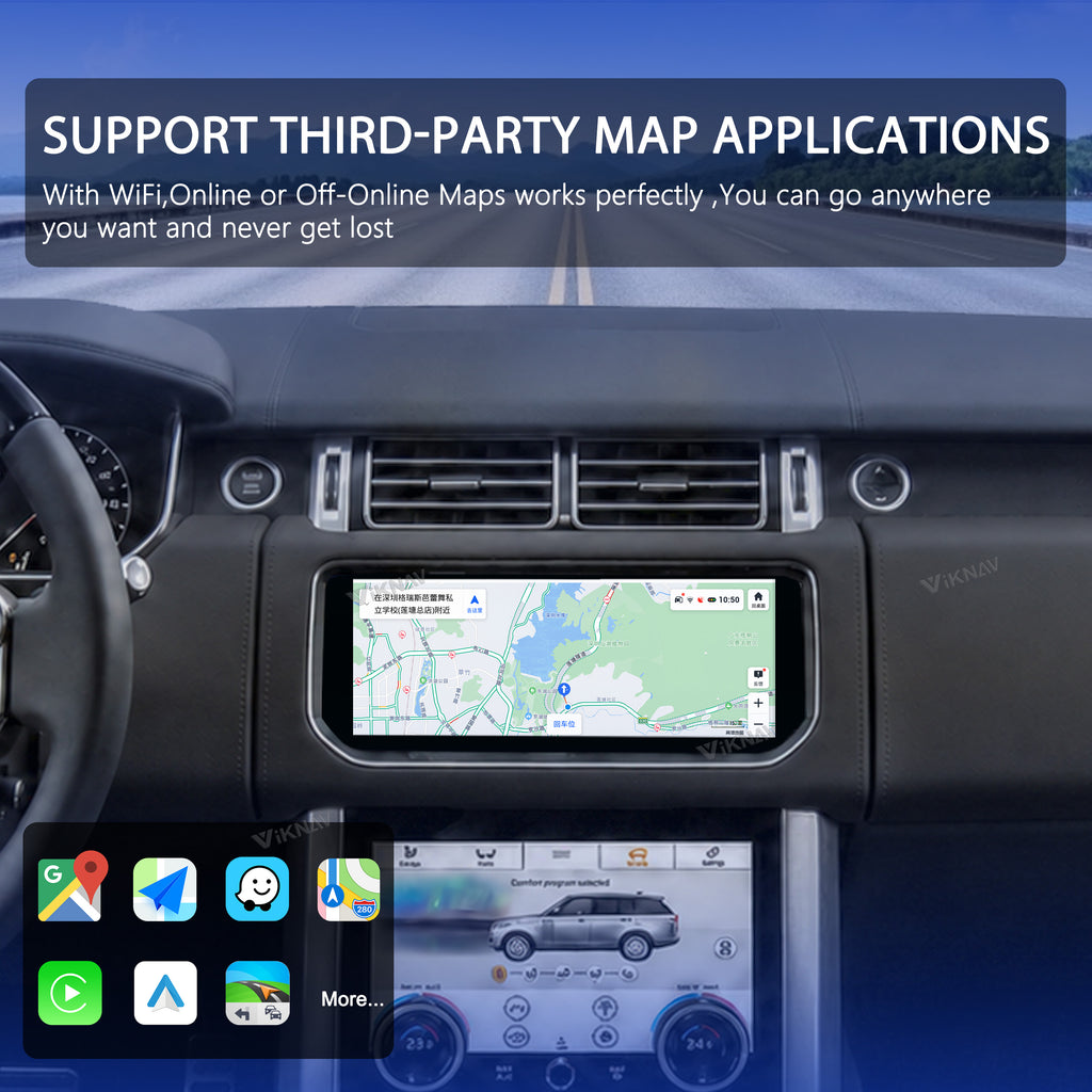 VIKNAV 10.25 Inch Android Car Radio AC panel for Land Rover Range Rover Vogue L405 2013-2017 Auto Stereo Screen Upgrade Wireless Carplay GPS Navigation Multimedia Player