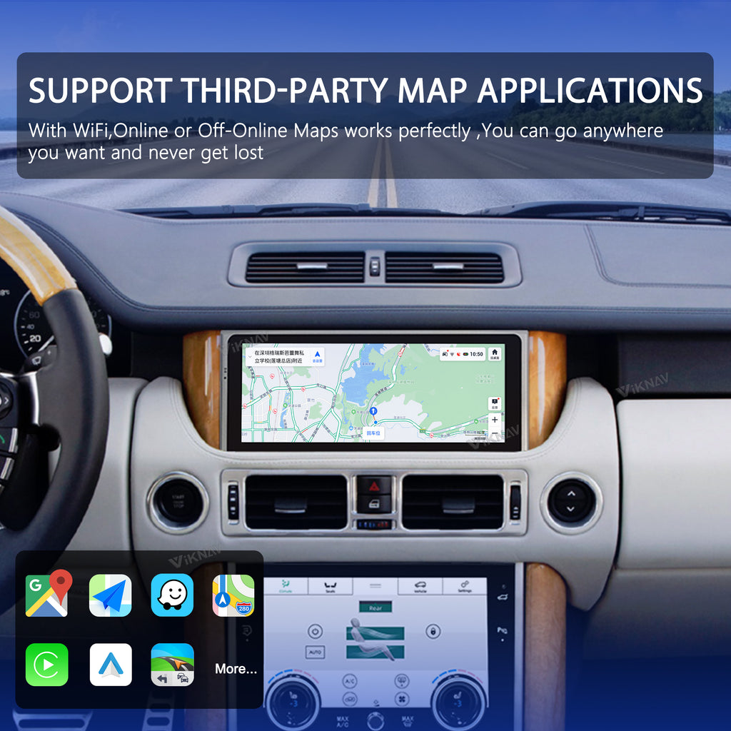 VIKNAV 10.25 Inch Android Car Radio And AC Panel For Land Rover Range Rover V8 L322 2002-2012 Auto Stereo Screen Upgrade