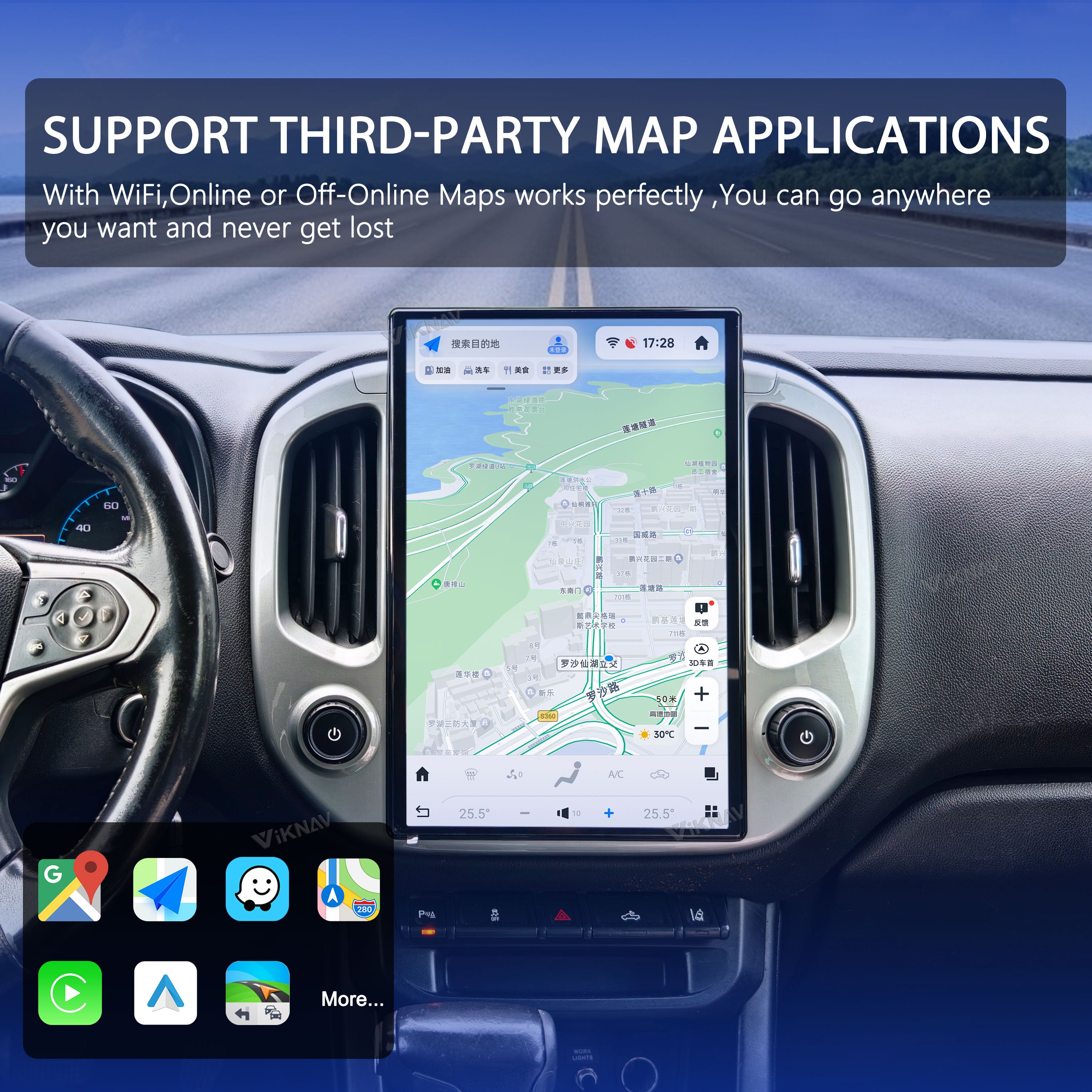 VIKNAV 14.4 Inch Car Radio For Chevrolet Colorado GMC Canyon 2014-2022 Upgrade Android Auto Stereo Screen Wireless Carplay