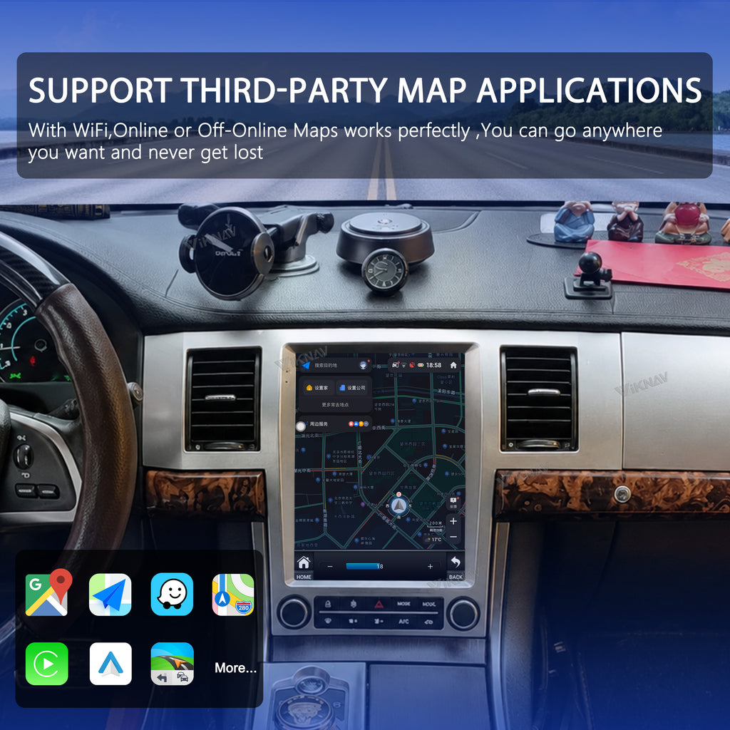 VIKNAV 9.7 Inch Android Car Radio For Jaguar XF 2008-2015 Auto Stereo Screen Upgrade Wireless Carplay GPS Navigation Multimedia Player