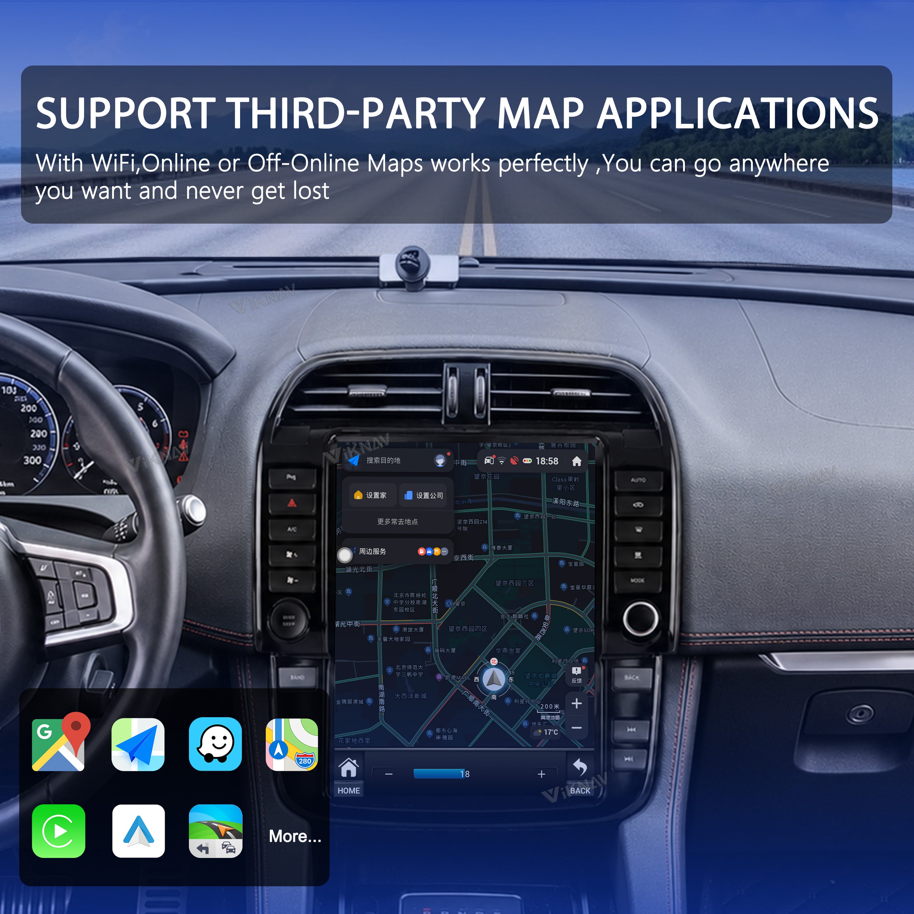 VIKNAV 12.1 Inch Android Car Radio For Jaguar F-PACE 2016-2019 Auto Stereo Screen Upgrade Wireless Carplay GPS Navigation Multimedia Player