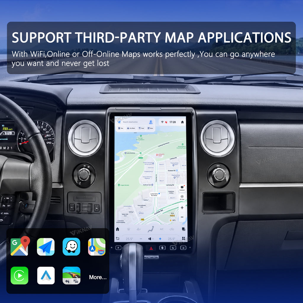 VIKNAV 14.4 Inch Android Car Radio For Ford F150 F250 F450 Raptor 2013-2014 Auto Stereo Screen Upgrade