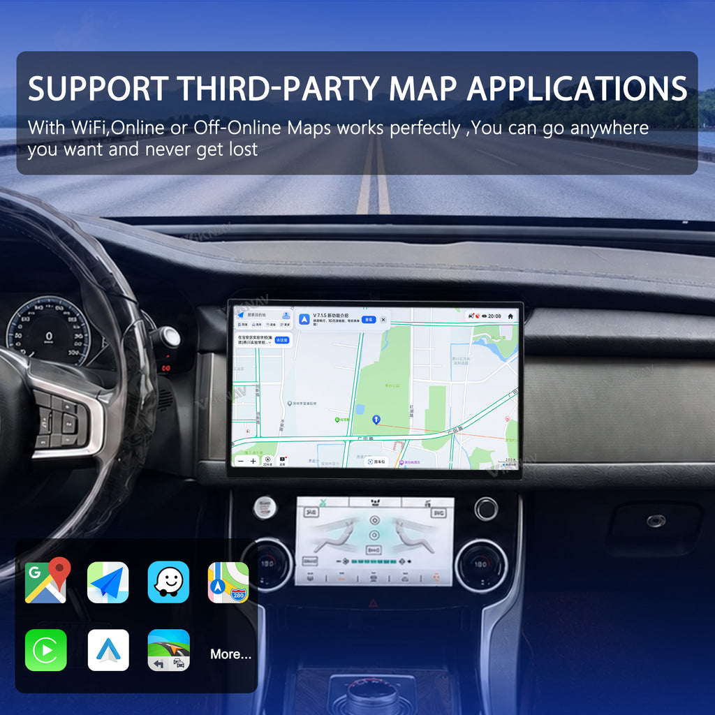 VIKNAV 13 Inch Android Car Radio AC Panel For Jaguar XF XFL 2016-2019 Auto Stereo Screen Upgrade Wireless Carplay GPS Navigation Multimedia Player