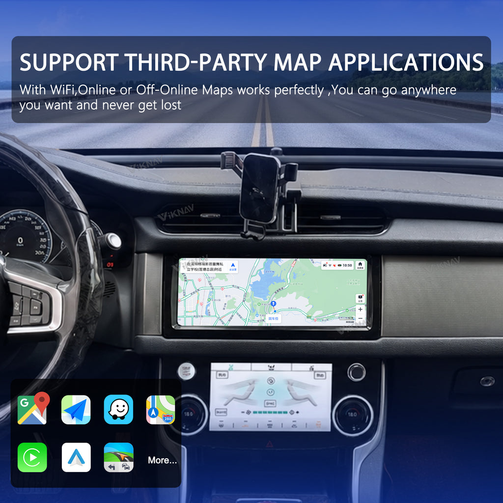 VIKNAV 10.25 Inch Android Car Radio AC Panel For Jaguar XF XFL 2016-2019 Auto Stereo Screen Upgrade Wireless Carplay GPS Navigation Multimedia Player