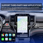 VIKNAV Android Carplay Decoder Box for Dodge ram 2019-2023 GPS Navigation Multimedia player Auto Stereo Only Support OEM 12.1 Inch Screen