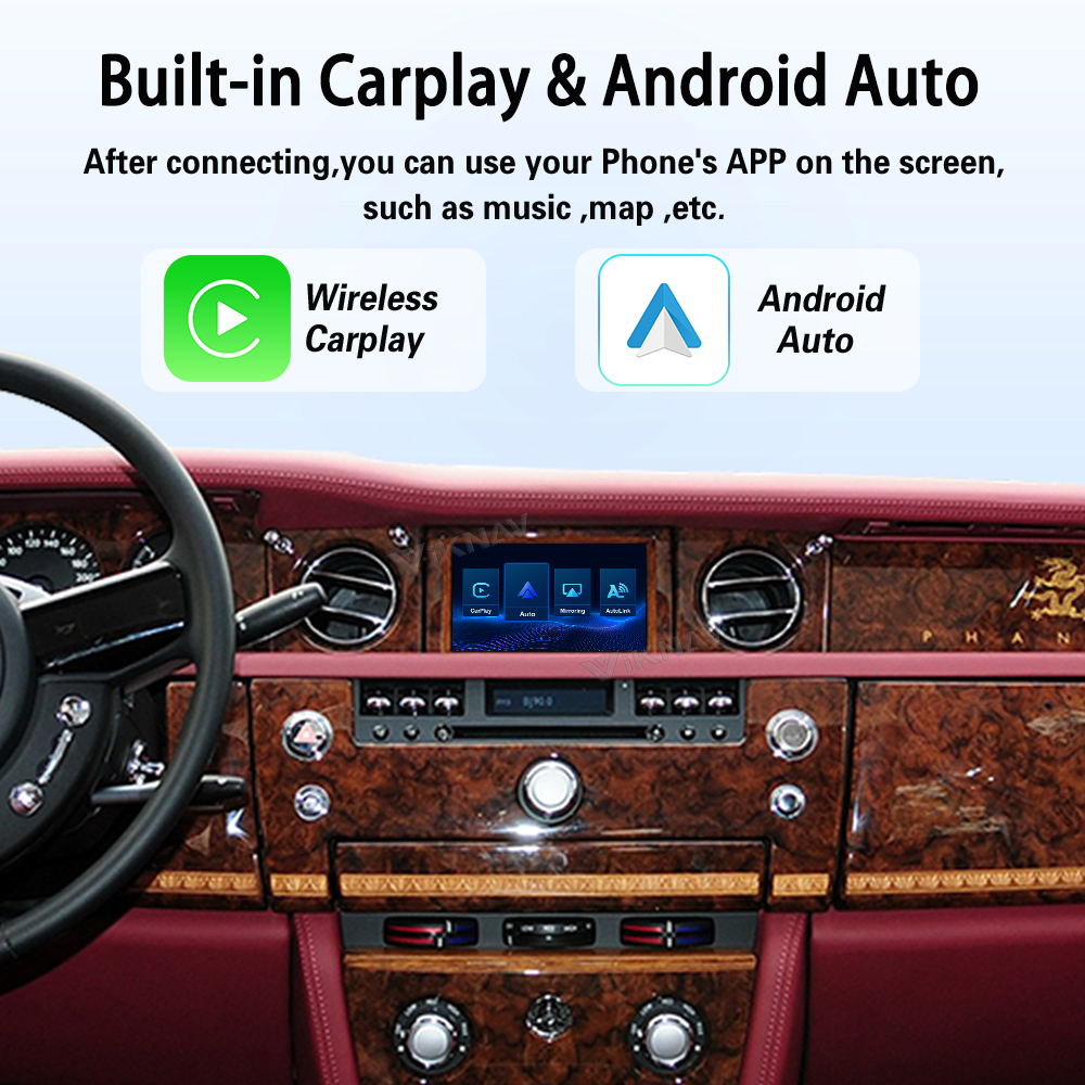 Viknav Linux System Decoder Box for Rolls-Royce Phantom 2006-2012 Upgrade Interface Wireless Carplay Android Auto Decoding Box Autolink Airplay