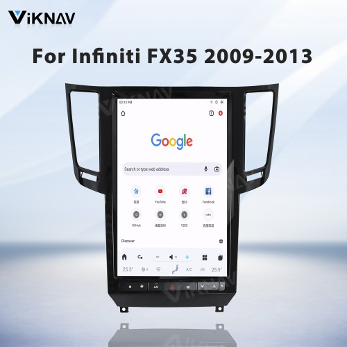 Viknav 13.6 Inch Car Radio For Infiniti FX35 2009-2013 Multimedia Player GPS Carplay 4G WIFI Head Unit Stereo Receiver