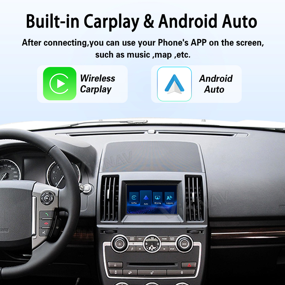 Viknav Linux System Decoder Box For Land Rover Freelander 2 2013-2015 OEM Bosch System Upgrade Interface Wireless Carplay Android Auto Decoder Box Autolink Airplay