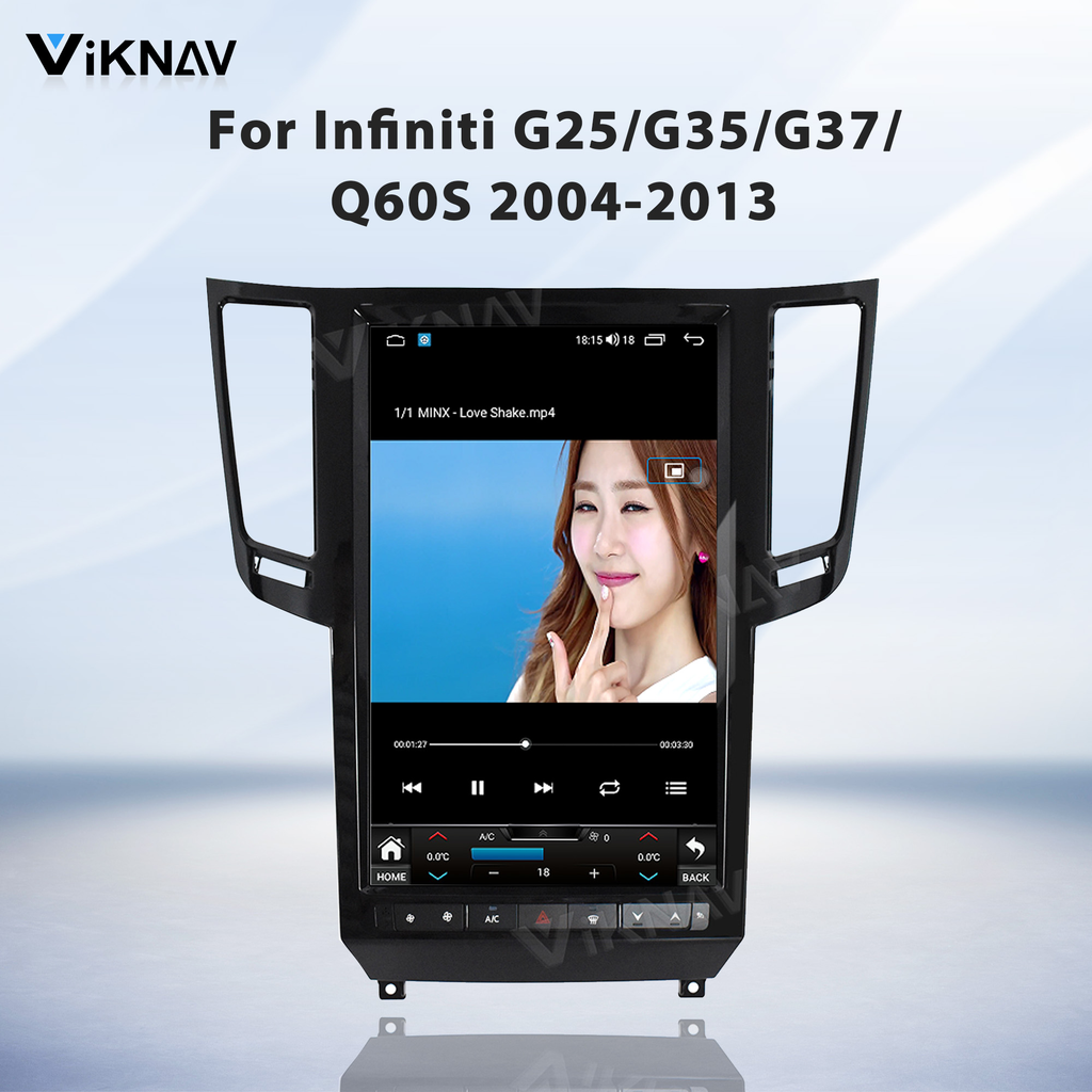 Viknav Android 12.1 inch Car Stereo For Infiniti G25/G35/G37/Q60/Q60S 2004-2013 Wireless CarPlay & Android Auto GPS Navigation Head Unit
