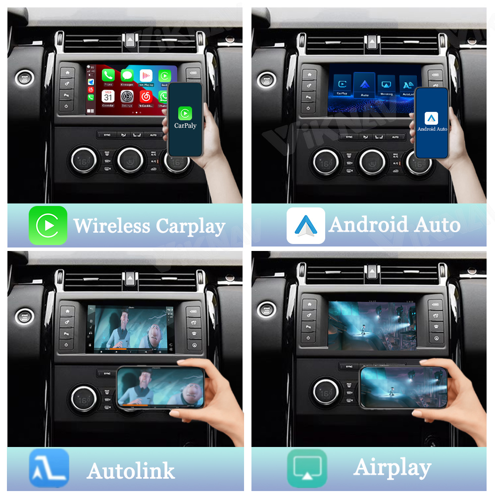 Viknav Linux System Decoder Box For Land Rover Discovery 5 L462 2017 OEM Harman System Upgrade Interface Wireless Carplay Android Auto Decoder Box Autolink Airplay