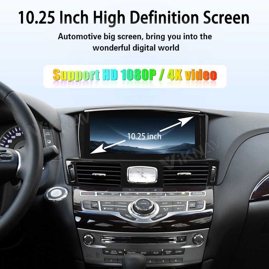 Viknav Android 10.25 inch Car Stereo For Infiniti Q70L/M25/M35/2013-2017 Wireless CarPlay & Android Auto GPS Navigation Head Unit