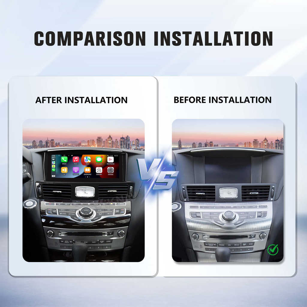 Viknav Android 10.25 inch Car Stereo For Infiniti Q70L/M25/M35/2013-2017 Wireless CarPlay & Android Auto GPS Navigation Head Unit