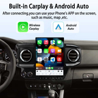 Viknav Android 13.6 Inch Car Radio For Toyota Tacoma 2016-2023 Wireless Carplay Android Auto Multimedia player GPS Navigation Auto StereoTouch Screen