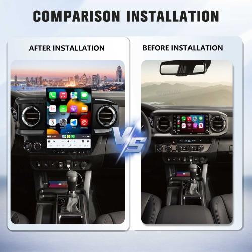 Viknav Android 13.6 Inch Car Radio For Toyota Tacoma 2016-2023 Wireless Carplay Android Auto Multimedia player GPS Navigation Auto StereoTouch Screen