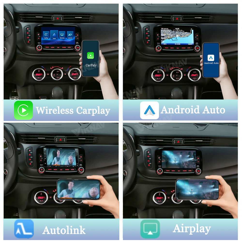 Viknav Linux System Decoder Box for Alfa GIulietta Upgrade Interface Wireless Carplay Android Auto Decoding Box Autolink Airplay