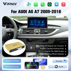 Viknav Linux System Decoder Box for AUDI A6 A7 2009-2018 Upgrade Interface Wireless Carplay Android Auto Decoding Box Autolink Airplay