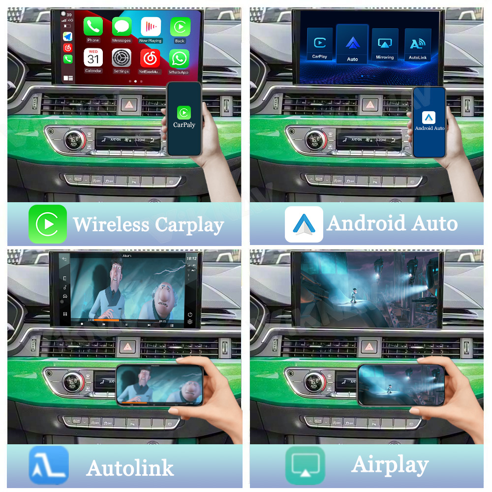 Viknav Linux System Decoder Box for AUDI A3 A4 A5 Q3 Q5 2019-2023 Upgrade Interface Wireless Carplay Android Auto Decoding Box Autolink Airplay