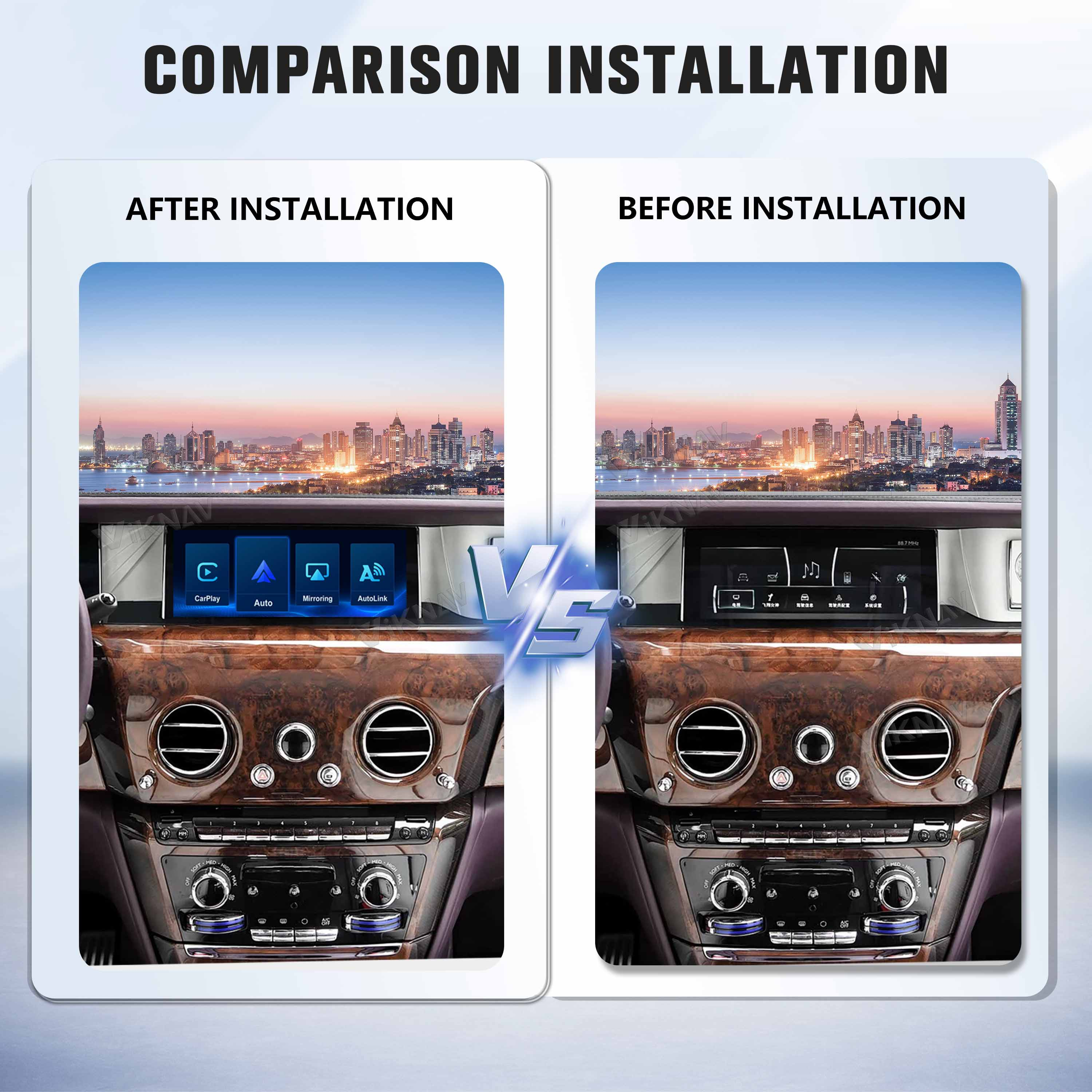 Viknav Linux System Decoder Box for Rolls-Royce Phantom 2017-2018 Upgrade Interface Wireless Carplay Android Auto Decoding Box Autolink Airplay