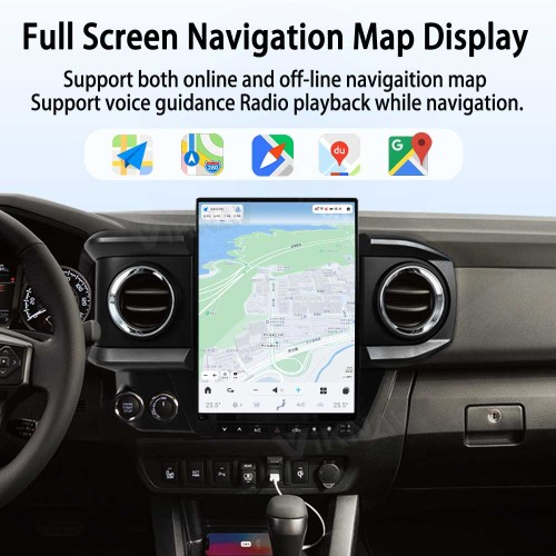 Viknav Android 13.6 Inch Car Radio For Toyota Tacoma 2016-2023 Wireless Carplay Android Auto Multimedia player GPS Navigation Auto StereoTouch Screen