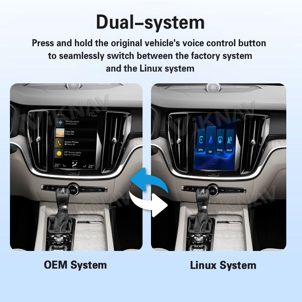 Viknav Linux Box for Volvo S90 V90 2018-2022 Built-in GPS Remote Control Wireless Apple CarPlay Android Auto