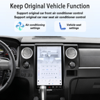 Viknav 14.4 Inch Car Radio Android and Digital Cluster Dashboard Panel Speedometer For Ford F150 2013-2014 Stereo Wireless Carplay Android Auto Touch Screen GPS Navigation Multimedia Player