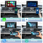 Viknav Linux System Decoder Box for AUDI A6 A7 2009-2018 Upgrade Interface Wireless Carplay Android Auto Decoding Box Autolink Airplay
